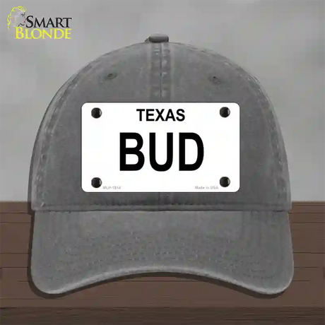 BUD Novelty License Plate Hat Unconstructed Cotton / Charcoal