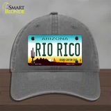 Rio Rico Arizona Novelty License Plate Hat Unconstructed Cotton / Charcoal