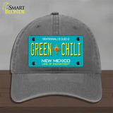 Green Chili New Mexico Novelty License Plate Hat Unconstructed Cotton / Charcoal