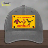 Red Chili & Road Runner Yellow New Mexico Novelty License Plate Hat Unconstructed Cotton / Charcoal