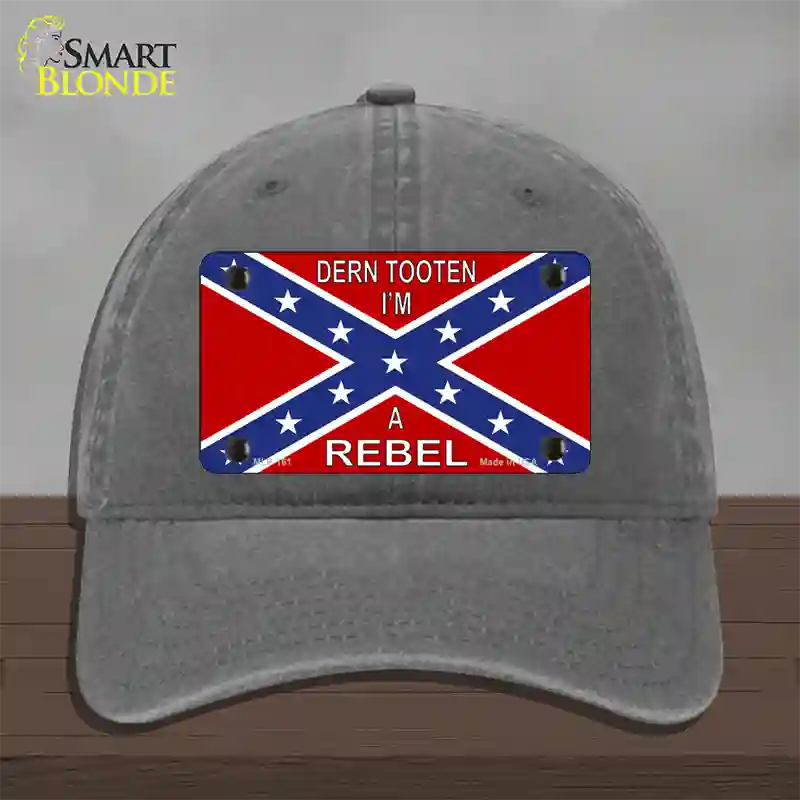 Im A Rebel Novelty License Plate Hat Unconstructed Cotton / Charcoal