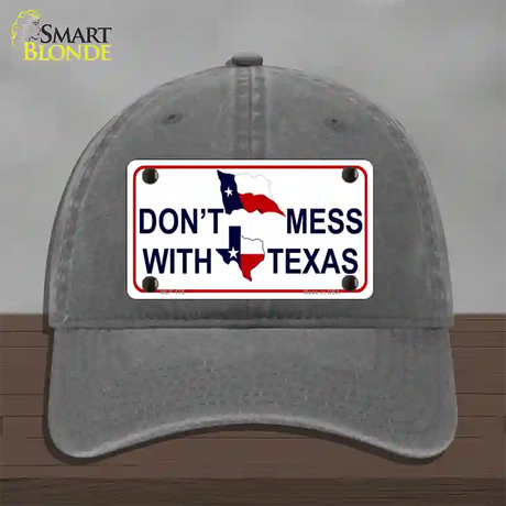 Dont Mess With Texas Novelty License Plate Hat Unconstructed Cotton / Charcoal