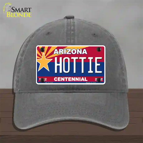 Arizona Centennial Hottie Novelty License Plate Hat Unconstructed Cotton / Charcoal