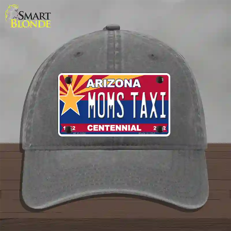 Arizona Centennial Moms Taxi Novelty License Plate Hat Unconstructed Cotton / Charcoal