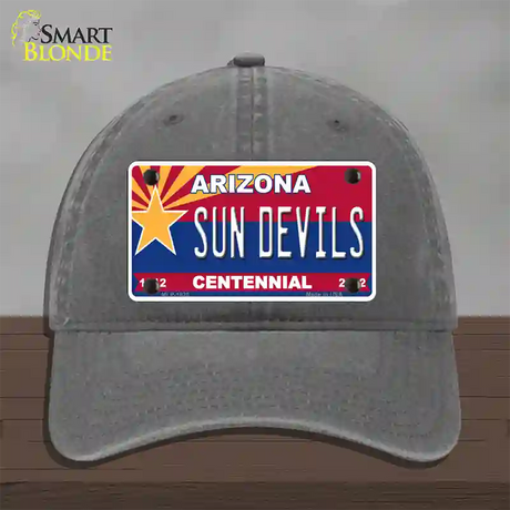 Arizona Centennial Sun Devils Novelty License Plate Hat Unconstructed Cotton / Charcoal