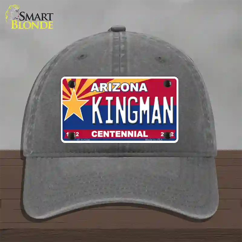 Arizona Centennial Kingman Novelty License Plate Hat Unconstructed Cotton / Charcoal