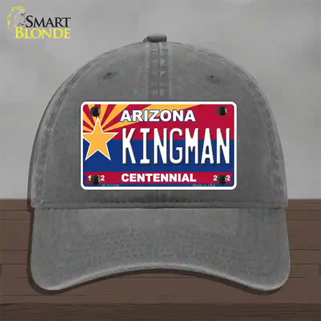 Arizona Centennial Kingman Novelty License Plate Hat Unconstructed Cotton / Charcoal