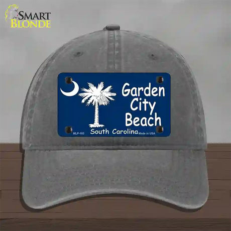 Garden City Beach South Carolina Novelty License Plate Hat Unconstructed Cotton / Charcoal