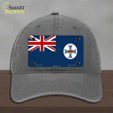 Queensland Flag Novelty License Plate Hat Unconstructed Cotton / Charcoal