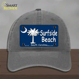 Surf Side Beach Novelty License Plate Hat Unconstructed Cotton / Charcoal