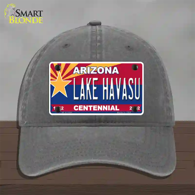 Arizona Centennial Lake Havasu Novelty License Plate Hat Unconstructed Cotton / Charcoal