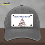 Apalachee Nation Flag Novelty License Plate Hat Unconstructed Cotton / Charcoal