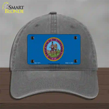 Chickasaw Nation Flag Novelty License Plate Hat Unconstructed Cotton / Charcoal