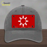 Oglala Sioux Tribe Flag Novelty License Plate Hat Unconstructed Cotton / Charcoal