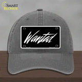 Wanted Novelty License Plate Hat Unconstructed Cotton / Charcoal