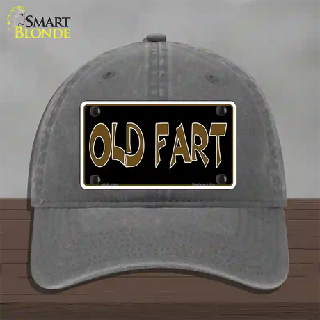 Old Fart Novelty License Plate Hat Unconstructed Cotton / Charcoal