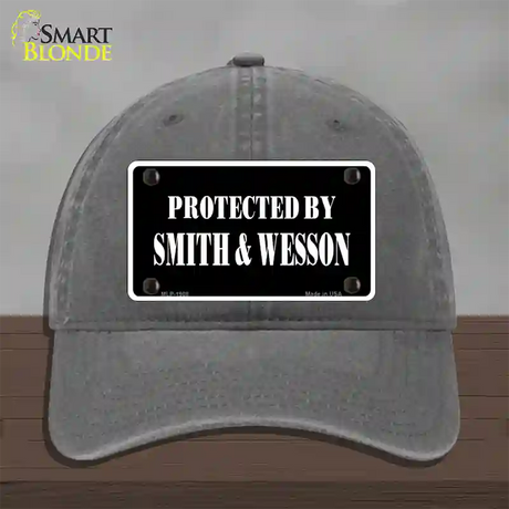 Smith And Wesson Novelty License Plate Hat Unconstructed Cotton / Charcoal