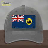 West Australia Flag Novelty License Plate Hat Unconstructed Cotton / Charcoal