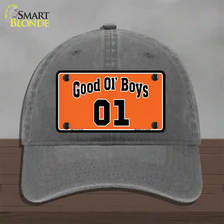 Good Ol Boys Novelty License Plate Hat Unconstructed Cotton / Charcoal