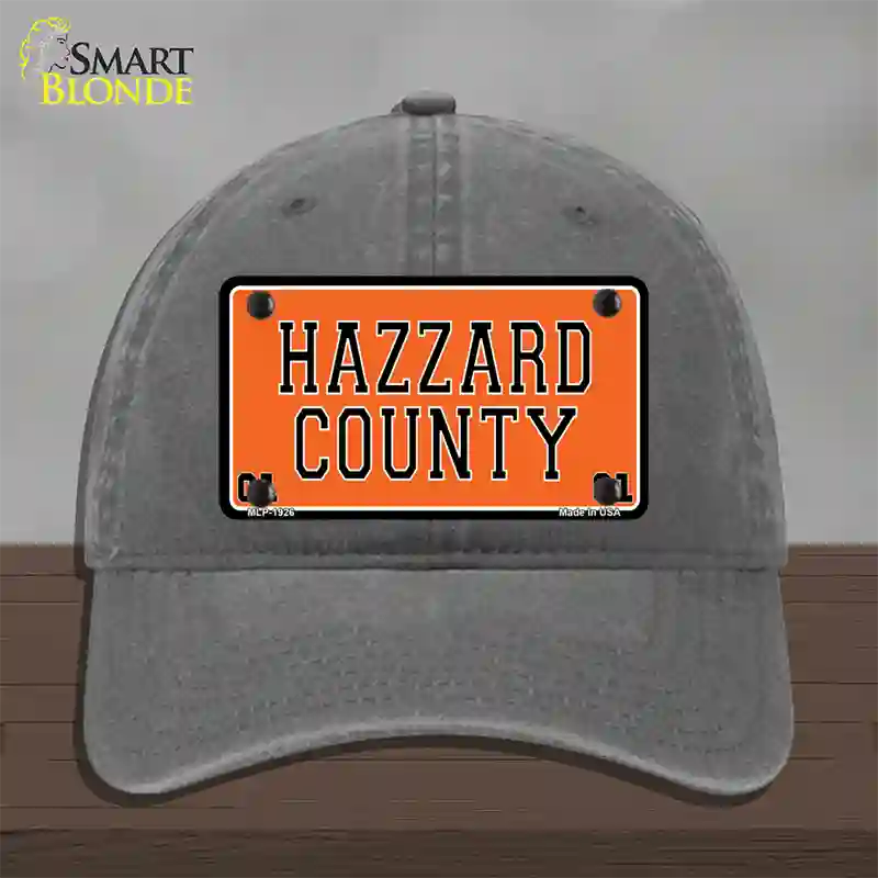 Hazard County Novelty License Plate Hat Unconstructed Cotton / Charcoal