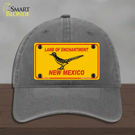 Road Runner New Mexico Novelty License Plate Hat Unconstructed Cotton / Charcoal