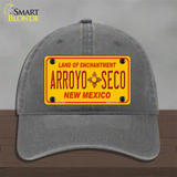 Arroyo Seco Yellow New Mexico Novelty License Plate Hat Unconstructed Cotton / Charcoal