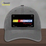 Redneck Racing Novelty License Plate Hat Unconstructed Cotton / Charcoal