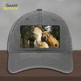 Horses Sweet On Each Other Novelty License Plate Hat Unconstructed Cotton / Charcoal