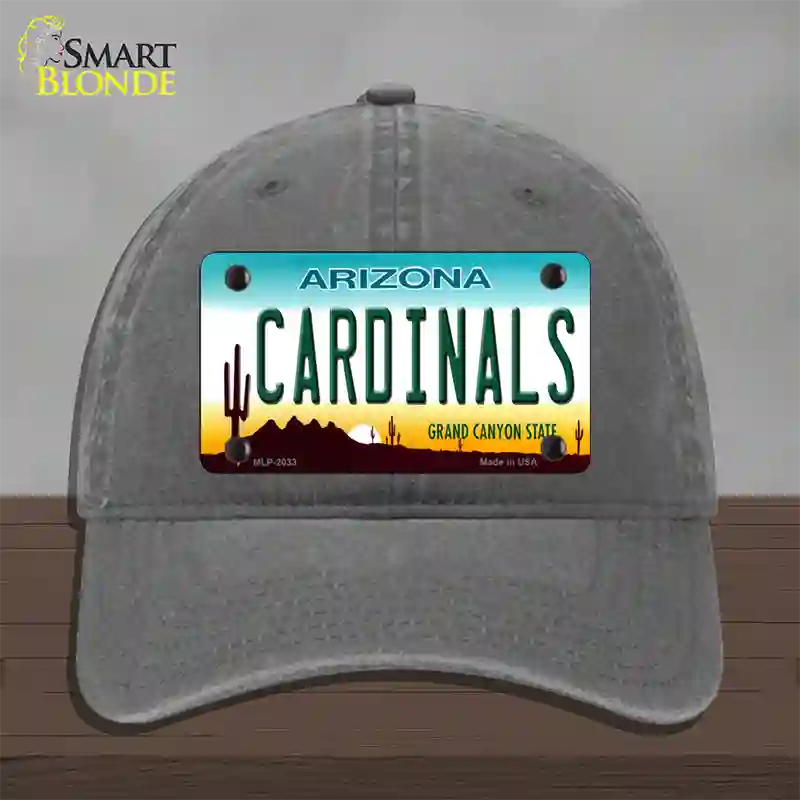 Cardinals Arizona State Novelty License Plate Hat Unconstructed Cotton / Charcoal