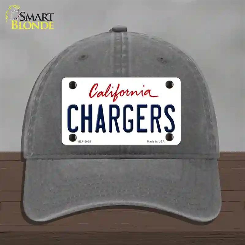 Chargers California State Novelty License Plate Hat Unconstructed Cotton / Charcoal