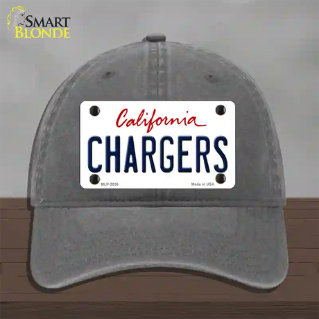 Chargers California State Novelty License Plate Hat Unconstructed Cotton / Charcoal