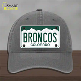 Broncos Colorado State Novelty License Plate Hat Unconstructed Cotton / Charcoal