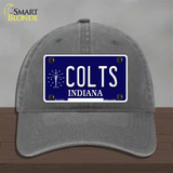 Colts Indiana State Novelty License Plate Hat Unconstructed Cotton / Charcoal