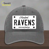 Ravens Maryland State Novelty License Plate Hat Unconstructed Cotton / Charcoal