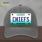 Chiefs Missouri State Novelty License Plate Hat Unconstructed Cotton / Charcoal