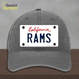 Rams California State Novelty License Plate Hat Unconstructed Cotton / Charcoal