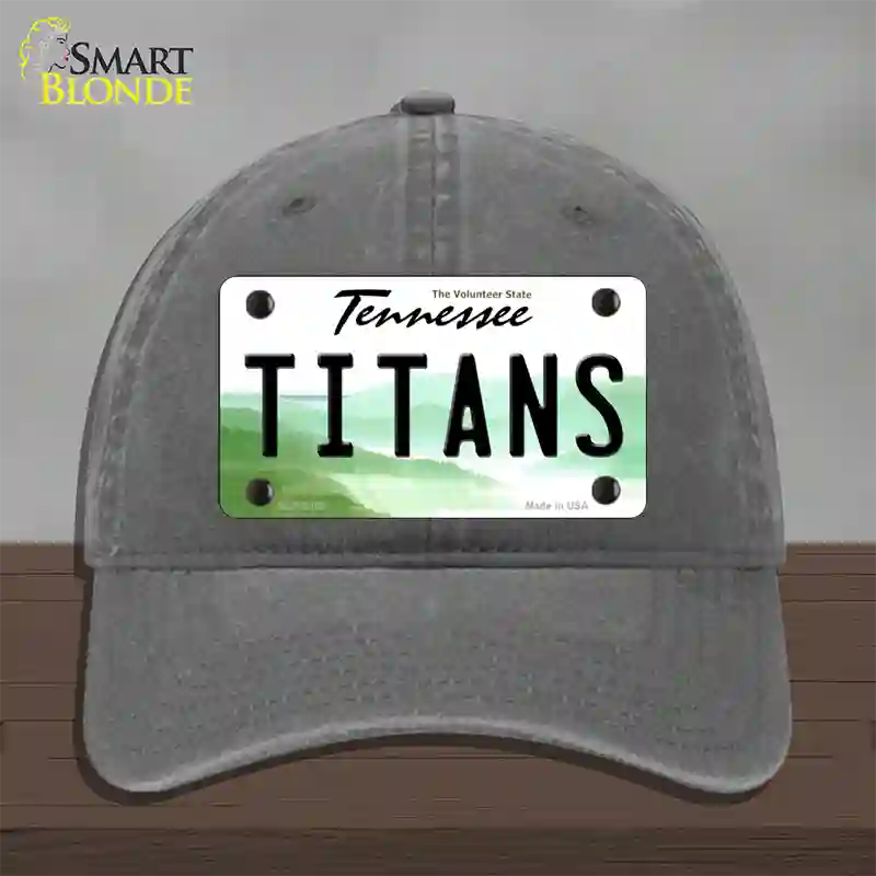 Titans Tennessee State Novelty License Plate Hat Unconstructed Cotton / Charcoal