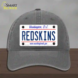 Redskins Washington State Novelty License Plate Hat Unconstructed Cotton / Charcoal