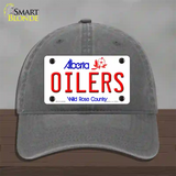 Oilers Alberta Canada Province Novelty License Plate Hat Unconstructed Cotton / Charcoal