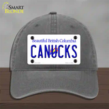 Canucks British Columbia Canada Province Novelty License Plate Hat Unconstructed Cotton / Charcoal