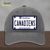 Canadiens Quebec Canada Province Novelty License Plate Hat Unconstructed Cotton / Charcoal