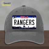 Rangers Texas State Novelty License Plate Hat Unconstructed Cotton / Charcoal