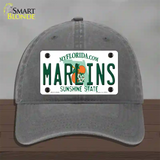 Marlins Florida State Novelty License Plate Hat Unconstructed Cotton / Charcoal