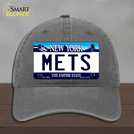 Mets New York State Novelty License Plate Hat Unconstructed Cotton / Charcoal