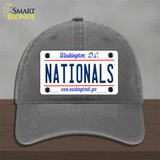 Nationals Washington DC State Novelty License Plate Hat Unconstructed Cotton / Charcoal