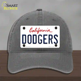 Dodgers California State Novelty License Plate Hat Unconstructed Cotton / Charcoal