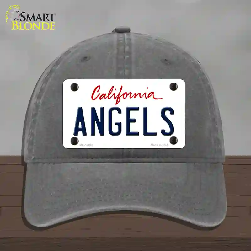 Angels California State Novelty License Plate Hat Unconstructed Cotton / Charcoal