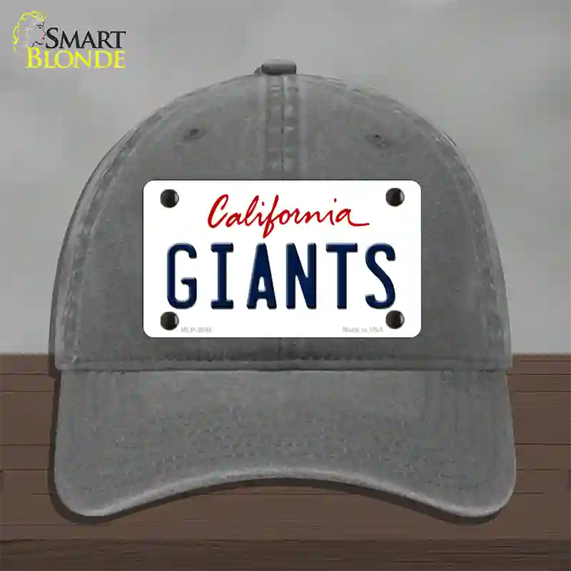 Giants California State Novelty License Plate Hat Unconstructed Cotton / Charcoal