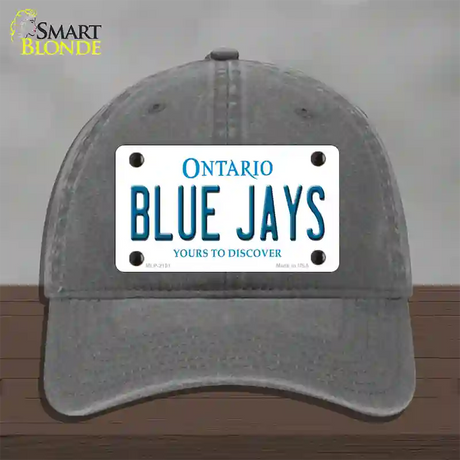 Blue Jays Toronto Canada Province Novelty License Plate Hat Unconstructed Cotton / Charcoal