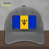 Barbados Flag Novelty License Plate Hat Unconstructed Cotton / Charcoal